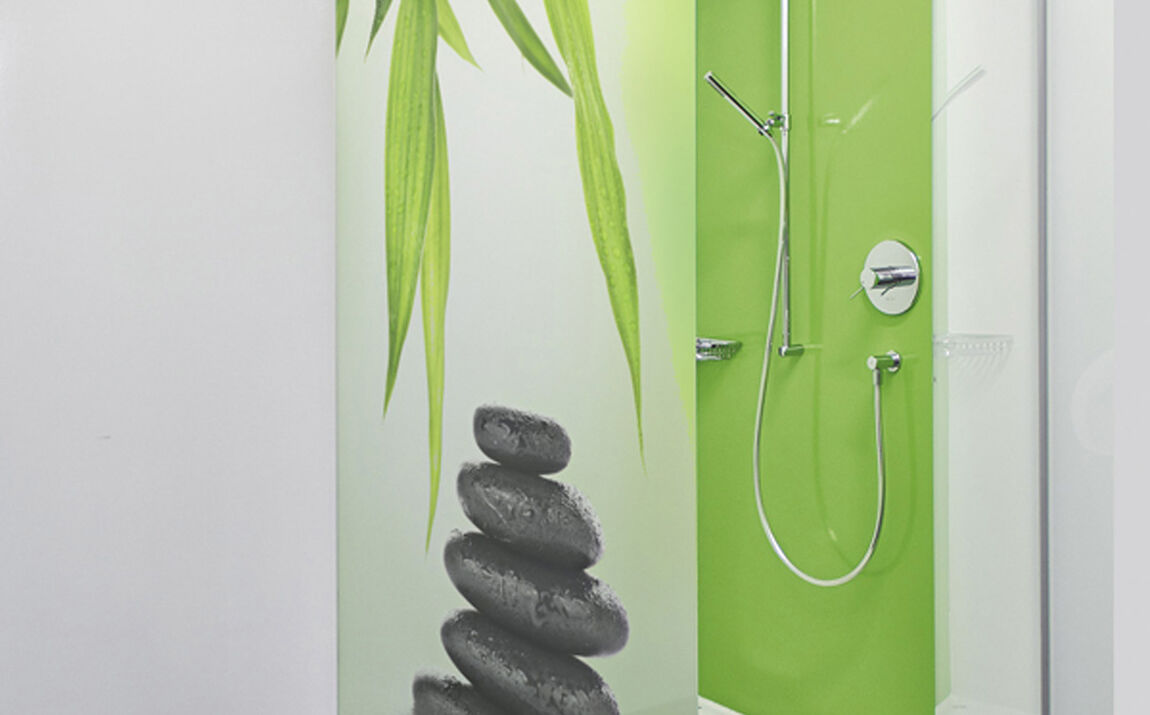Dusche mit Glaswand: GM FOTODRUCK