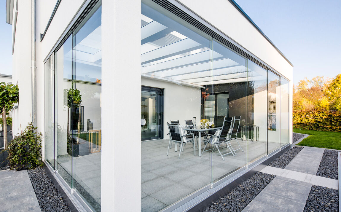 Glas Marte Terrassendach