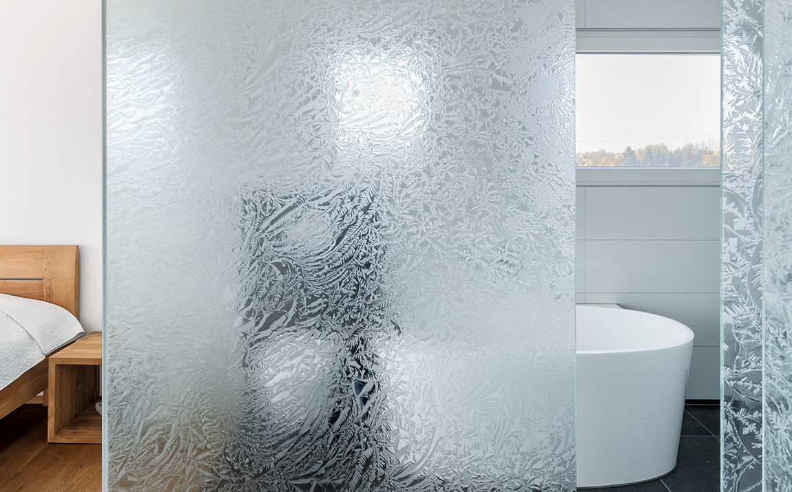 Strukturglas als Sichtschutz mit GM ICE-H®