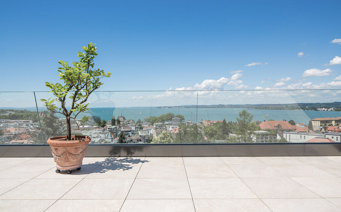 Dachterrasse mit GM Railing Double Pension 