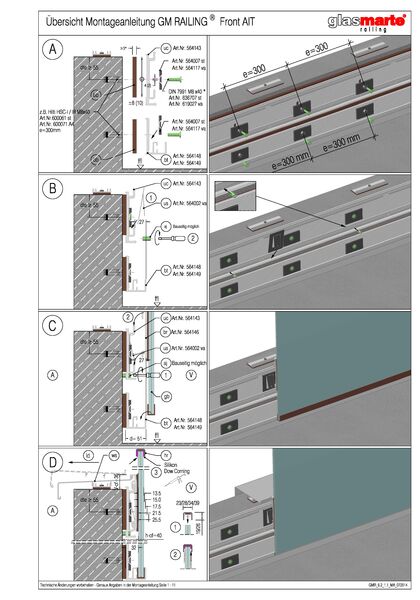 Montageanleitung: Glasgeländer-System GM RAILING® FRONT AIT