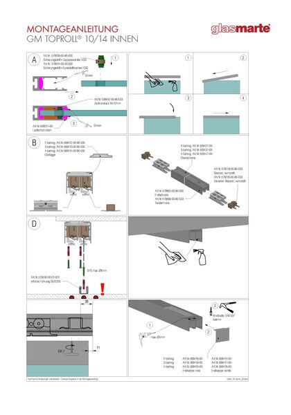 Montageanleitung: GM TOPROLL® 10/14 INNEN