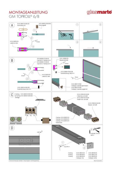 Montageanleitung: Schiebesystem GM TOPROLL® 6/8