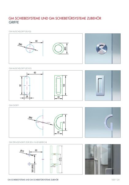 Infoblatt: Glas Marte SCHIEBE(TÜR)SYSTEME: Zubehör